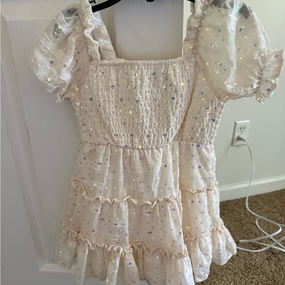Rare Editions Ivory Dress with Sequins
